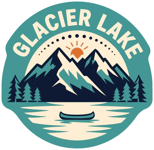Glacier Lake Canoe Mountain Emblem in the Original palette