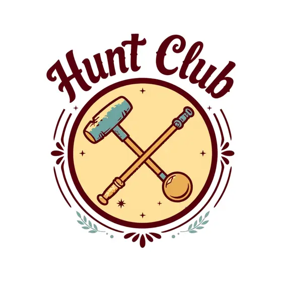 Hunt Club Badge With Crossed Mallets