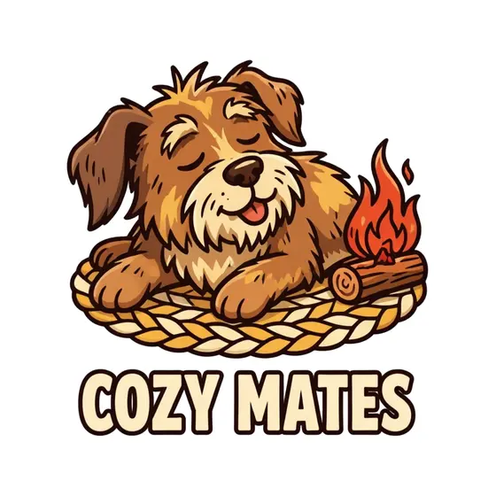 Sleepy Scruffy Mutt by Log