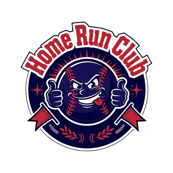 Thumbs-Up Navy Baseball Mascot Badge