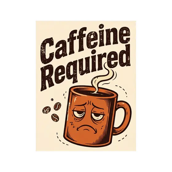 Grumpy Mug Caffeine Required Print