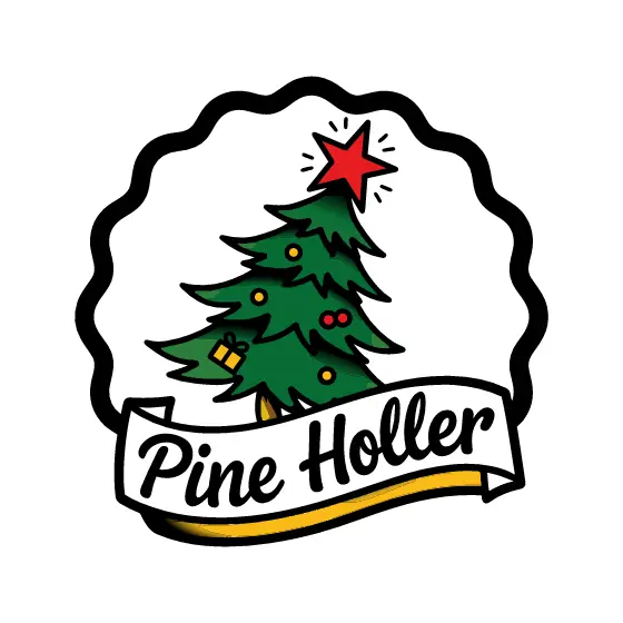 Red Star Christmas Tree Badge