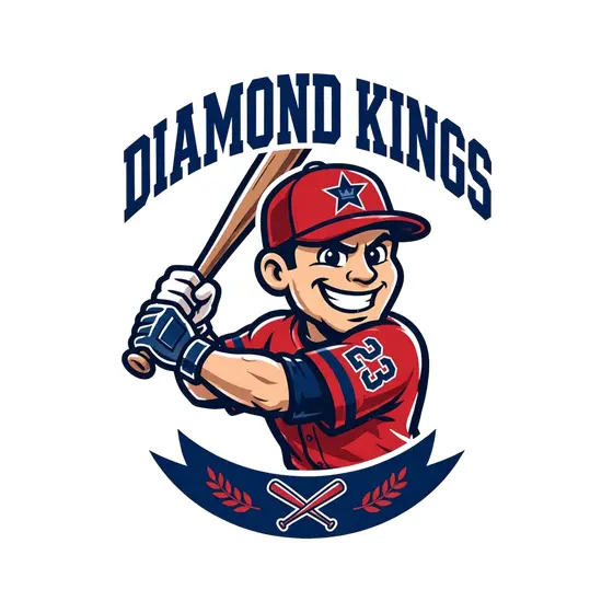 Batter in Red Jersey Navy Banner