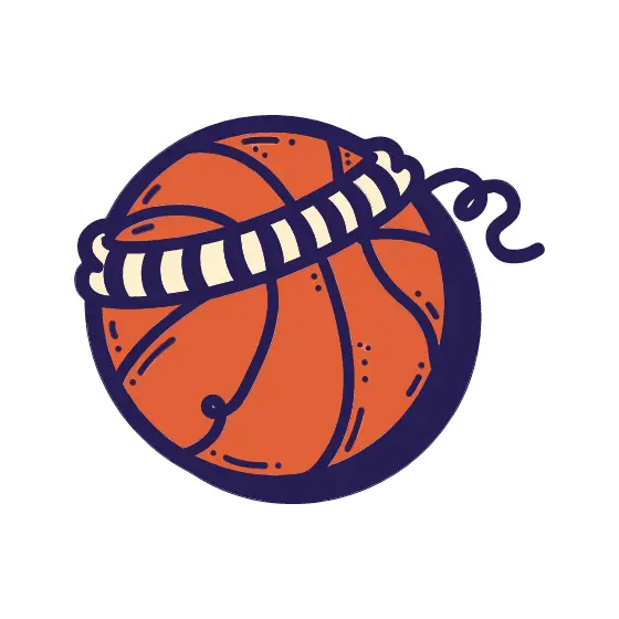 Basketball With Striped Sweatband