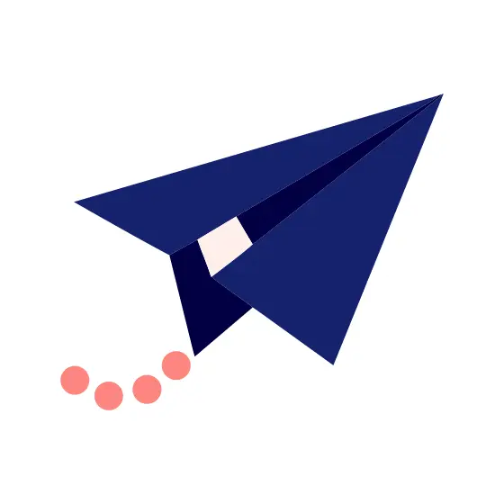 Folded Paper Plane With Cutout Wing