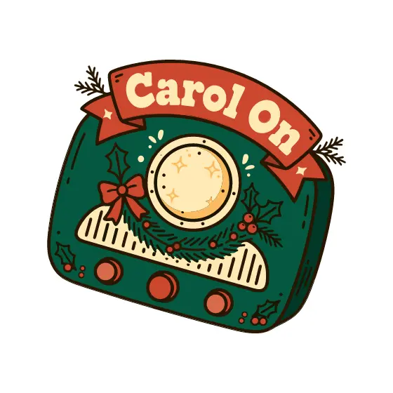 Retro Radio With Three Knobs And Holly