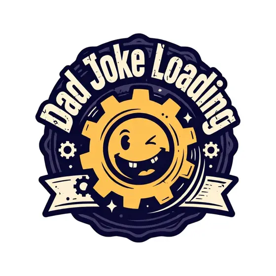 Grinning Gear Dad Joke Ribbon Badge