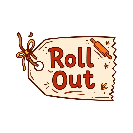 Cream Roll Out Tag with Zigzag Edge