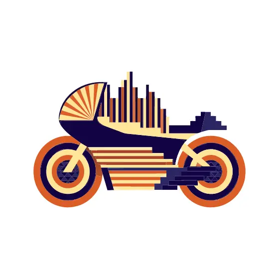 Striped Racing Bike With Skyline Fairing