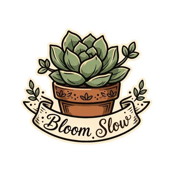 Succulent Pot With Bloom Slow Ribbon
