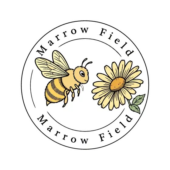 Bee and Daisy Circular Badge