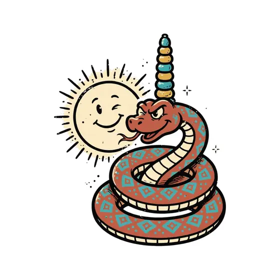 Winking Rust Snake With Rattle