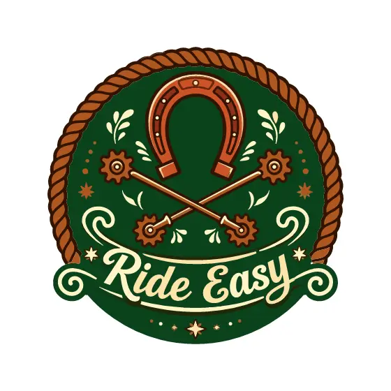 Rust Horseshoe Rope Ring Badge