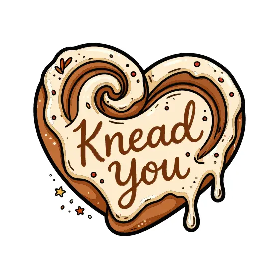 Swirled Heart Bun Dripping Glaze