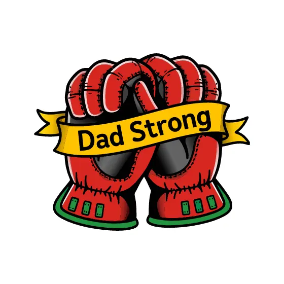 Dad Strong Gloves With Banner