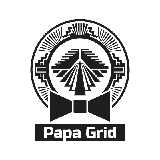 Papa Grid Badge With Bow Tie