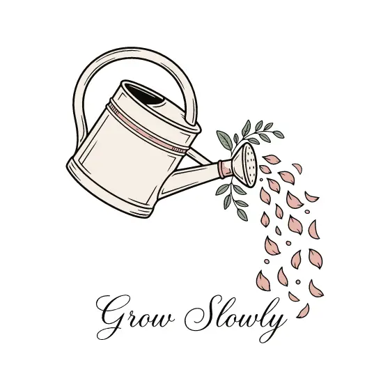 Blush Petals Pouring From Watering Can