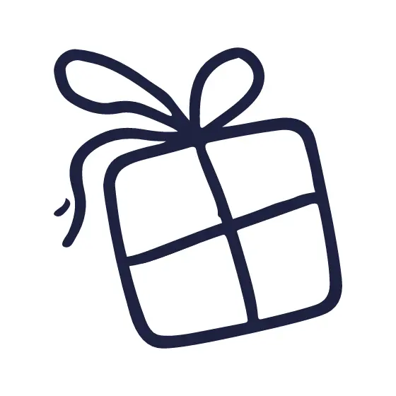 Tilted Gift Box With Askew Bow