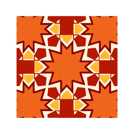 Moroccan Star Tile in Warm Tones