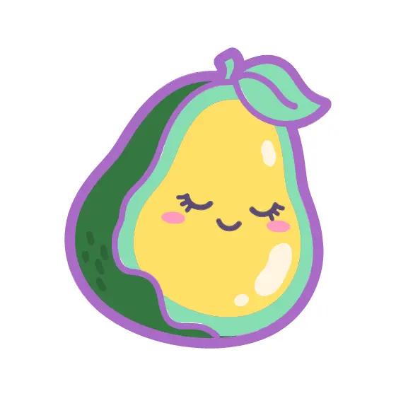 Content Closed-Eye Avocado Sticker