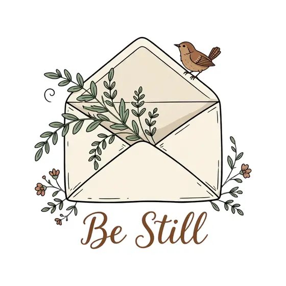 Be Still Envelope with Wren