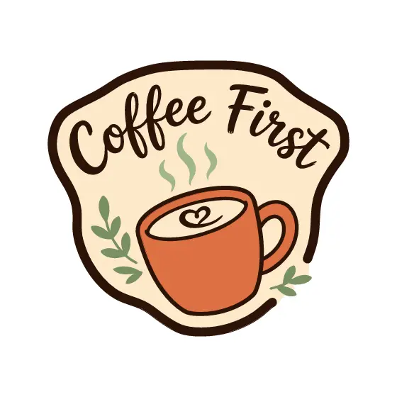 Coffee First Badge With Heart Latte