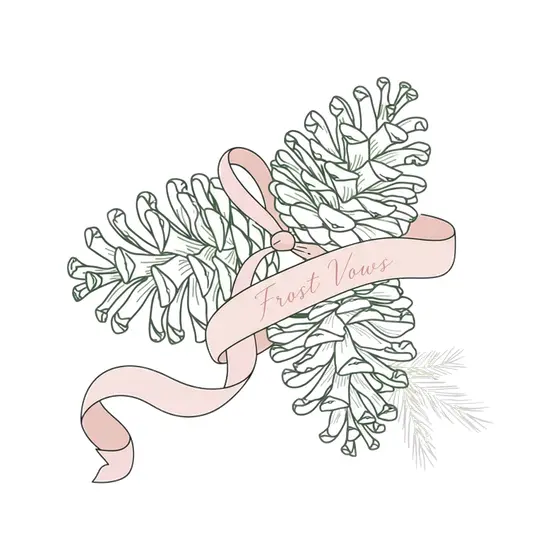 Pine Cones With Looping Ribbon