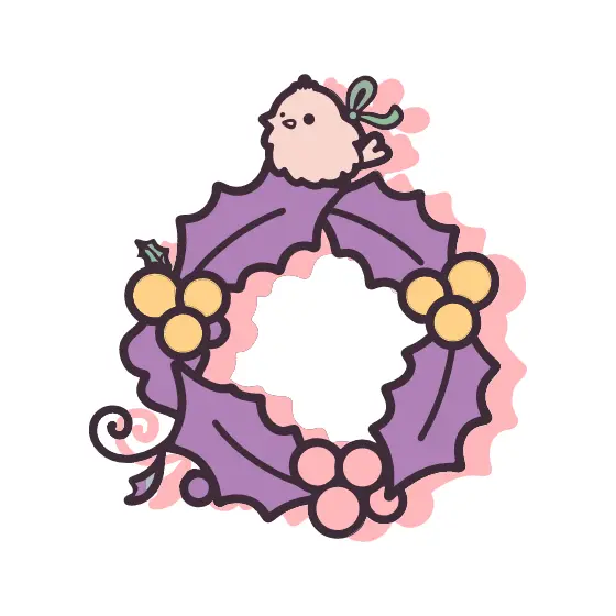 Lavender Wreath With Chick and Ribbon