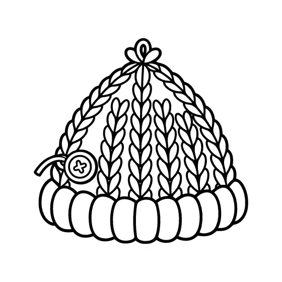 Knitted Tea Cozy With Cable Columns