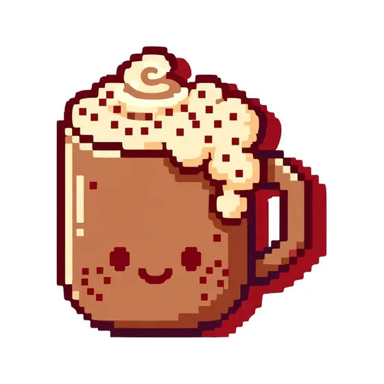 Pixel Eggnog Mug With Whipped Swirl