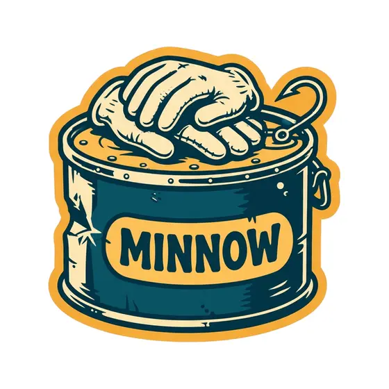 Minnow Can With Gloves