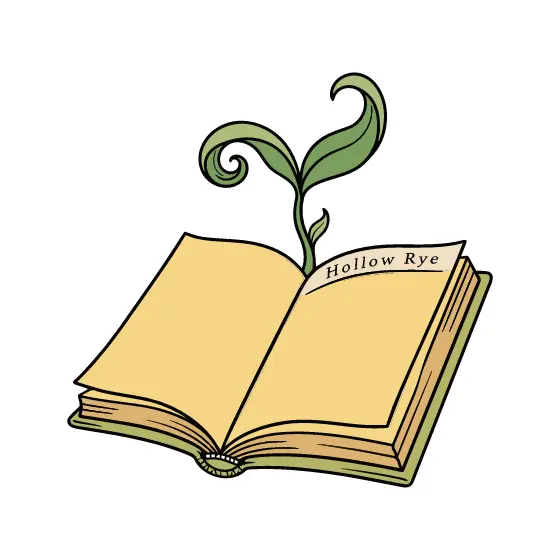 Seedling Growing From Open Book