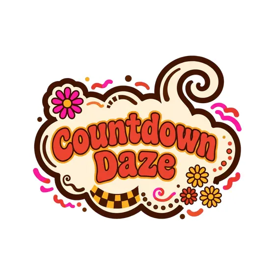 Bold Red Countdown Daze Cloud Banner