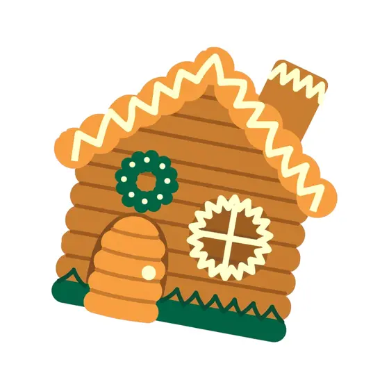Gingerbread House With Wreath Decor