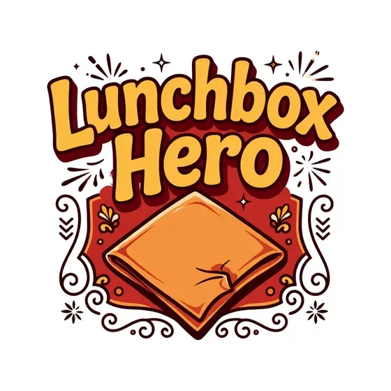 Yellow Lunchbox Hero Napkin On Red