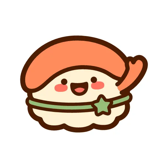 Kawaii Shrimp Nigiri Character Star Belt