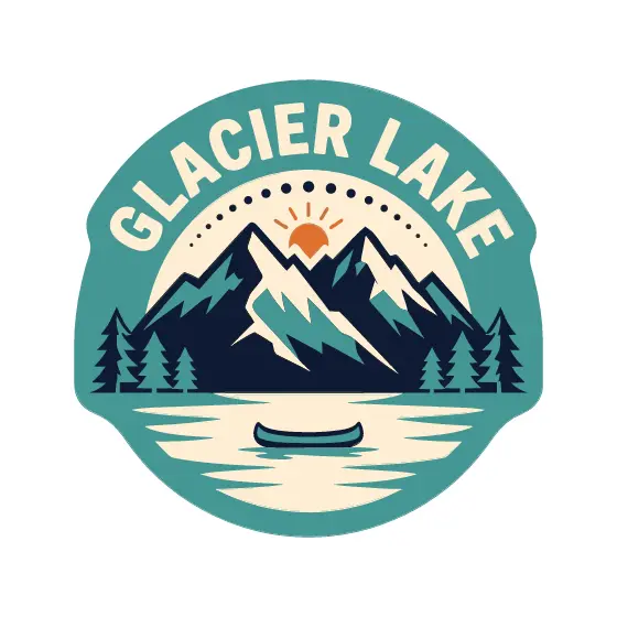 Glacier Lake Canoe Mountain Emblem