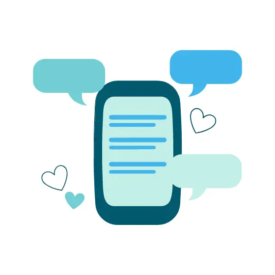 Smartphone With Chat Bubbles
