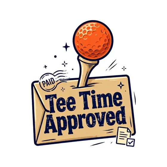 Paid Stamp Golf Ball Envelope