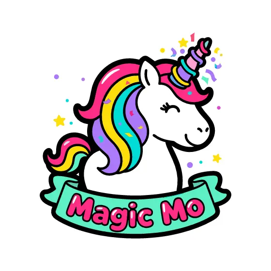 Rainbow Mane Unicorn Head with Ribbon