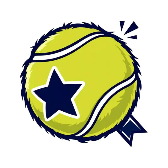 Tennis Ball Tilted With Ribbon Accent