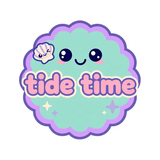 Seafoam Scalloped Tide Time Badge