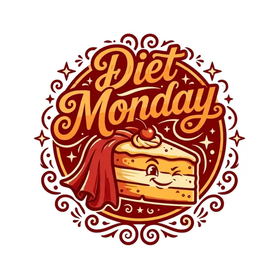 Winking Cake Slice Round Badge