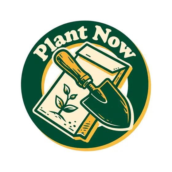 Trowel and Seed Packet Plant Now