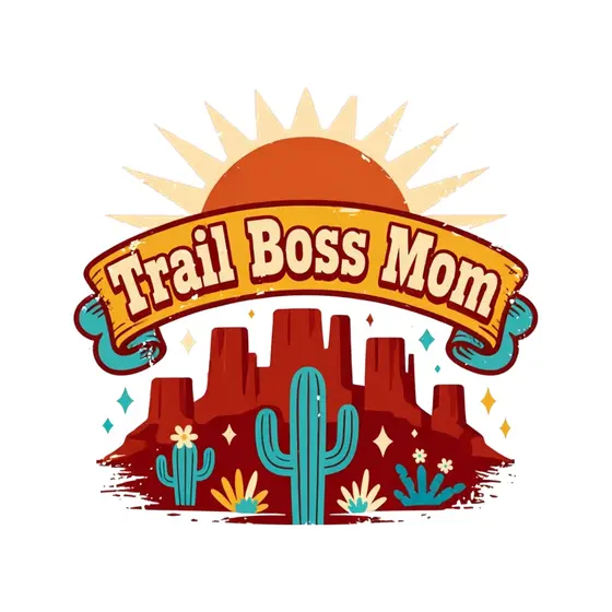 Trail Boss Mom Sunburst Scroll