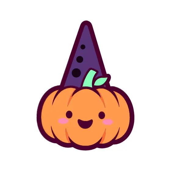 Pointed Hat Kawaii Pumpkin