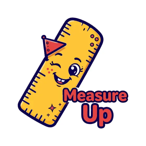 Winking Tilted Ruler With Stacked Text