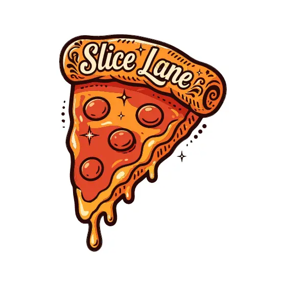 Tilted Pepperoni Slice With Scroll Crust