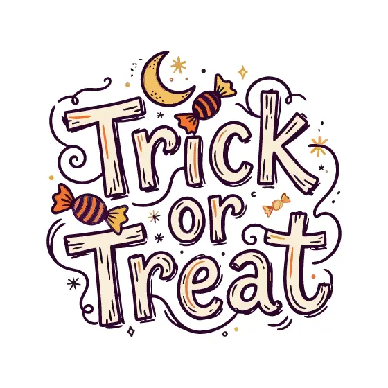 Trick or Treat Lettering With Candy