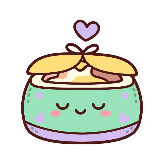 Mint Pizza Box With Lavender Hearts
